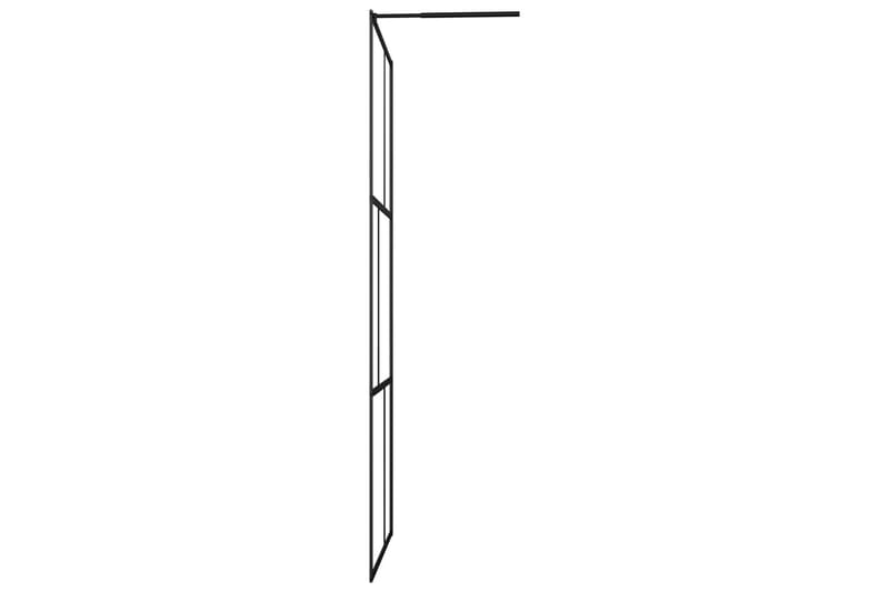 Duschvägg med härdat glas svart 100x195 cm - Svart - Hus & renovering - Kök & bad - Badrum - Duschar