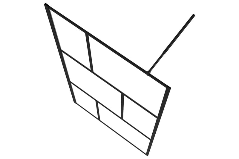 Duschvägg med härdat glas svart 100x195 cm - Svart - Hus & renovering - Kök & bad - Badrum - Duschar