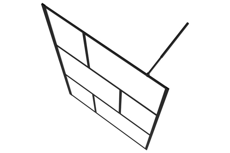 Duschvägg med härdat glas svart 115x195 cm - Svart - Hus & renovering - Kök & bad - Badrum - Duschar