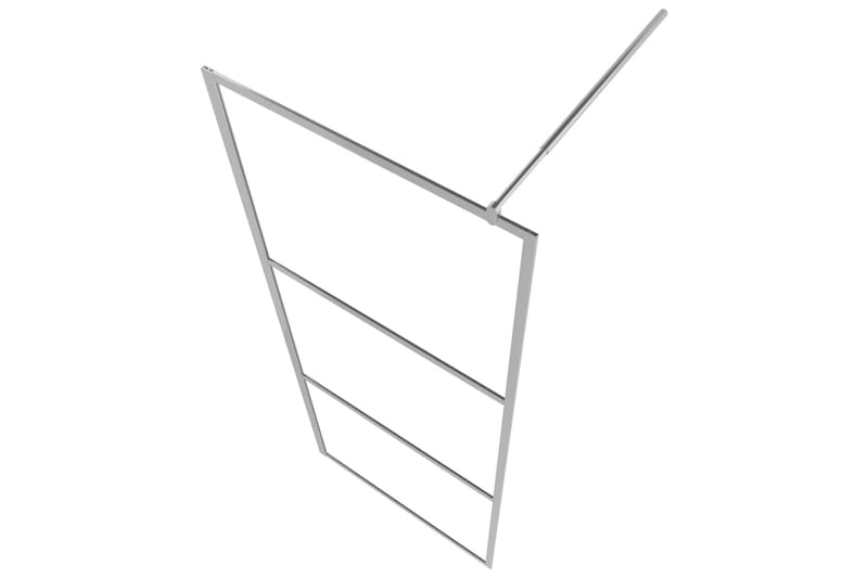 Duschvägg med halvfrostat ESG-glas 100x195 cm - Silver - Hus & renovering - Kök & bad - Badrum - Duschar