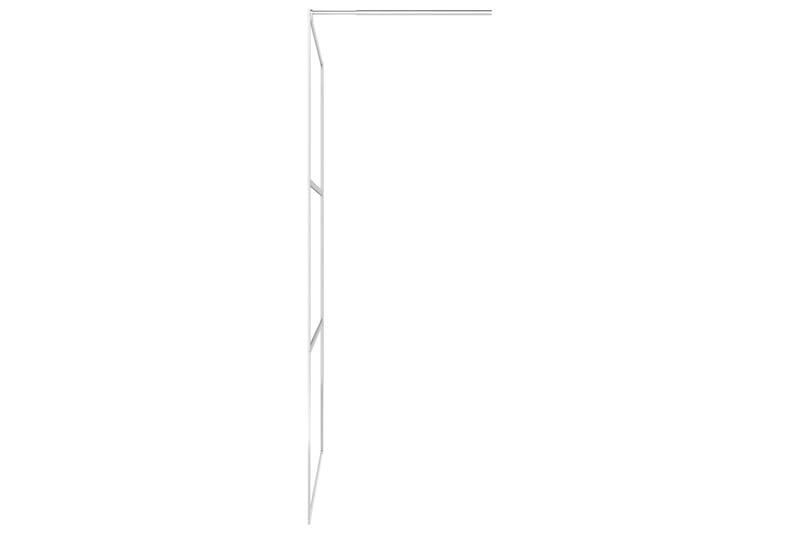 Duschvägg med halvfrostat ESG-glas 100x195 cm - Silver - Hus & renovering - Kök & bad - Badrum - Duschar