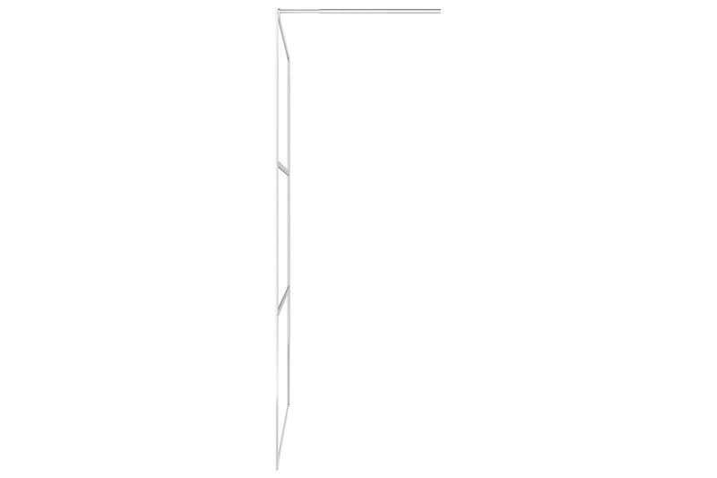 Duschvägg med halvfrostat ESG-glas 100x195 cm - Silver - Duschväggar