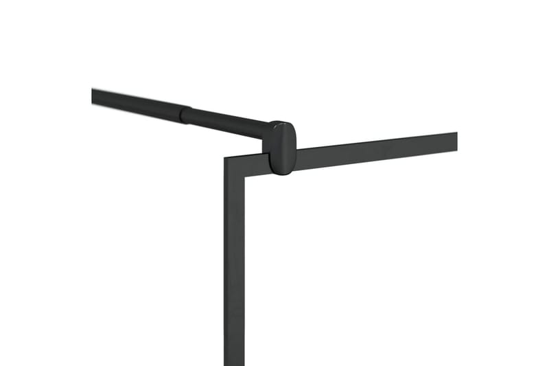 Duschvägg med klart ESG-glas 80x195 cm svart - Transparent - Hus & renovering - Kök & bad - Badrum - Duschar