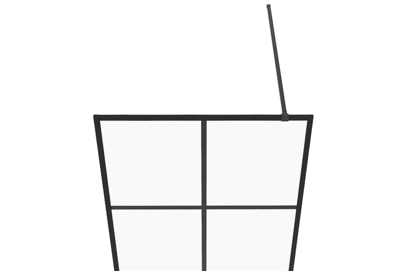 Duschvägg med klart ESG-glas 80x195 cm svart - Transparent - Hus & renovering - Kök & bad - Badrum - Duschar