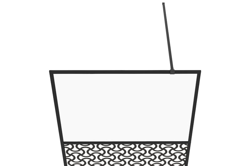 Duschvägg med klart ESG-glas 90x195 cm svart - Transparent - Hus & renovering - Kök & bad - Badrum - Duschar