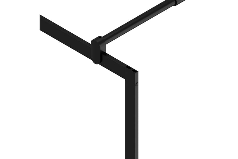 Duschvägg med klart ESG-glas svart 80x195 cm - Svart - Duschväggar