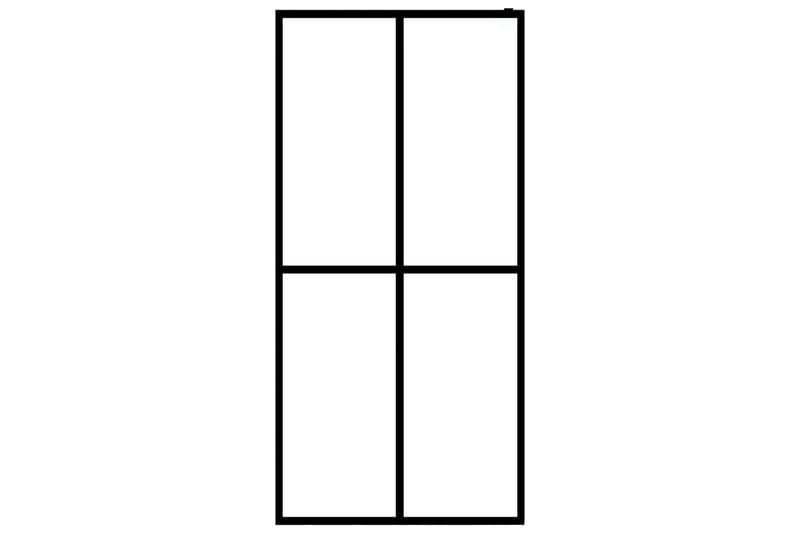 Duschvägg till duschkabin härdat frostat glas 80x195 cm - Vit - Hus & renovering - Kök & bad - Badrum - Duschar