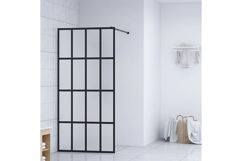 Duschvägg till duschkabin härdat frostat glas 80x195 cm - Vit - Hus & renovering - Kök & bad - Badrum - Duschar