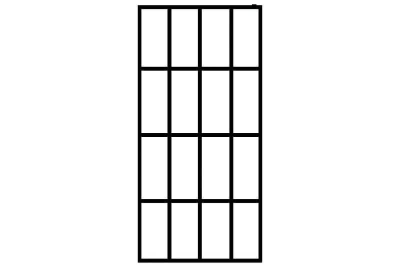 Duschvägg till duschkabin härdat frostat glas 90x195 cm - Vit - Hus & renovering - Kök & bad - Badrum - Duschar