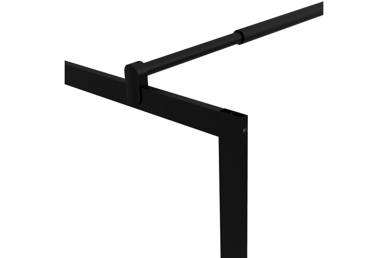 Duschvägg till duschkabin härdat glas svart 80x195 cm - Svart - Hus & renovering - Kök & bad - Badrum - Duschar