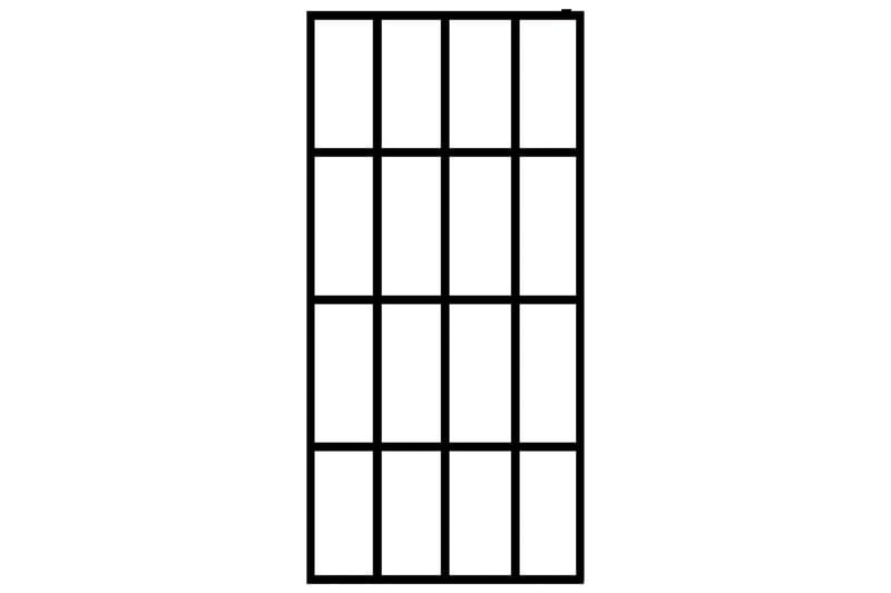 Duschvägg till duschkabin härdat klart glas 100x195 cm - Transparent - Hus & renovering - Kök & bad - Badrum - Duschar