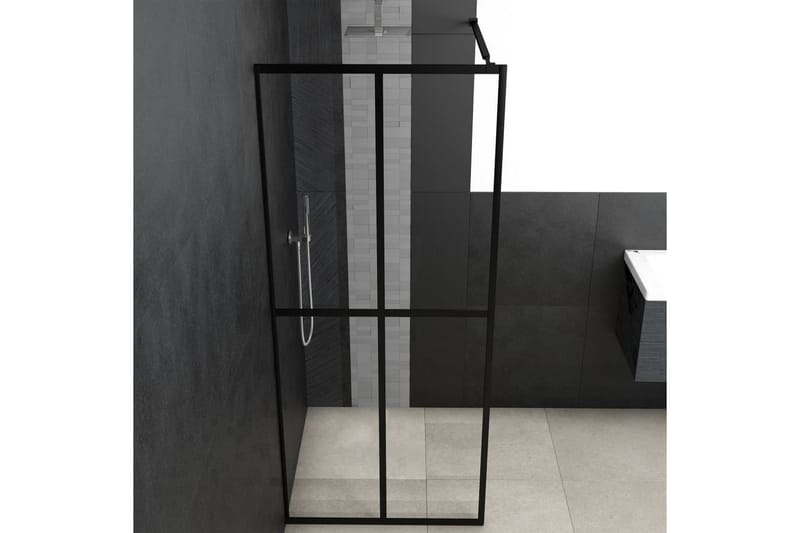Duschvägg till duschkabin härdat klart glas 80x195 cm - Transparent - Duschväggar