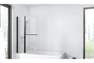 Dusserud Duschvägg 100x140 cm - Svart - Hus & renovering - Kök & bad - Badrum - Duschar - Duschväggar