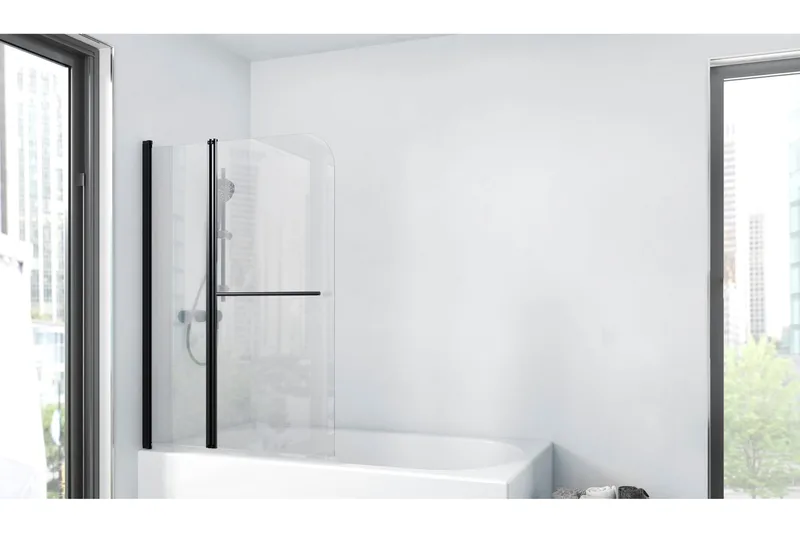 Dusserud Duschvägg 100x140 cm, Svart