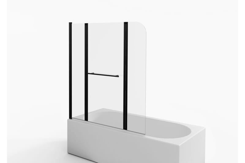 Dusserud Duschvägg 125x140 cm - Svart - Hus & renovering - Kök & bad - Badrum - Duschar - Duschväggar