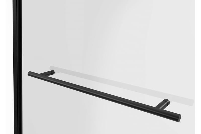Dusserud Duschvägg 125x140 cm - Svart - Hus & renovering - Kök & bad - Badrum - Duschar - Duschväggar
