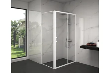Gullebo Duschvägg 120x200 cm - Vit - Hus & renovering - Kök & bad - Badrum - Duschar - Duschväggar