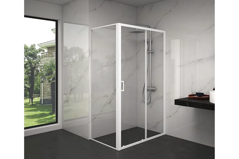 Gullebo Duschvägg 120x200 cm, Vit