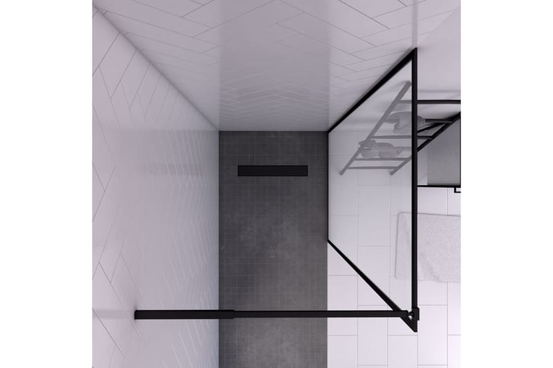 Gullebo Duschvägg 70x200 cm - Svart - Hus & renovering - Kök & bad - Badrum - Duschar