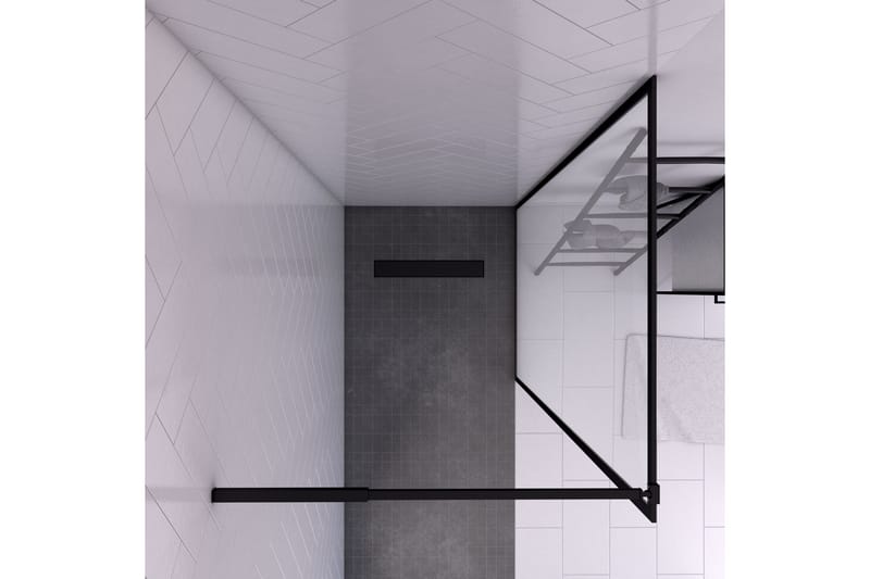 Gullebo Duschvägg 70x200 cm - Svart - Hus & renovering - Kök & bad - Badrum - Duschar - Duschväggar
