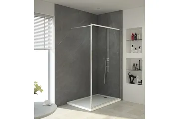 Gullebo Duschvägg 70x200 cm - Vit - Hus & renovering - Kök & bad - Badrum - Duschar - Duschväggar