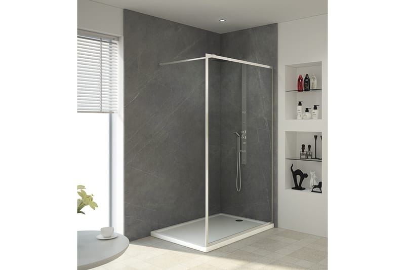 Gullebo Duschvägg 70x200 cm - Vit - Hus & renovering - Kök & bad - Badrum - Duschar