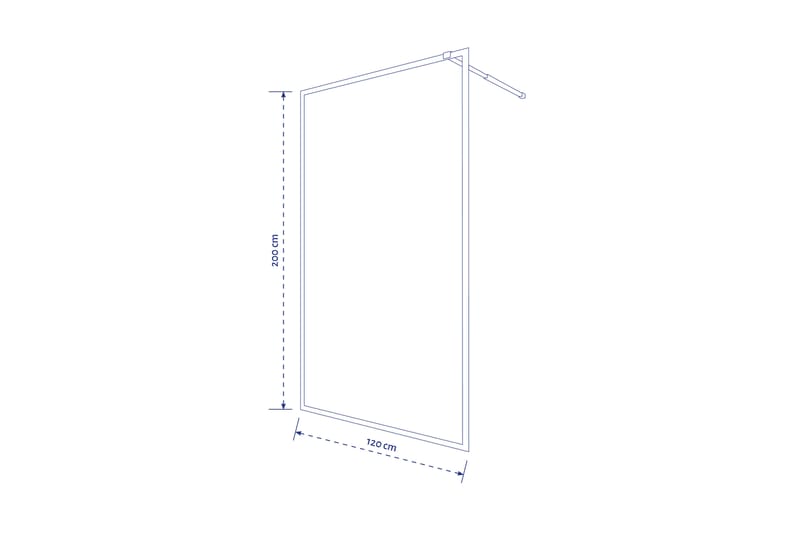 Gullebo Duschvägg 70x200 cm - Vit - Hus & renovering - Kök & bad - Badrum - Duschar