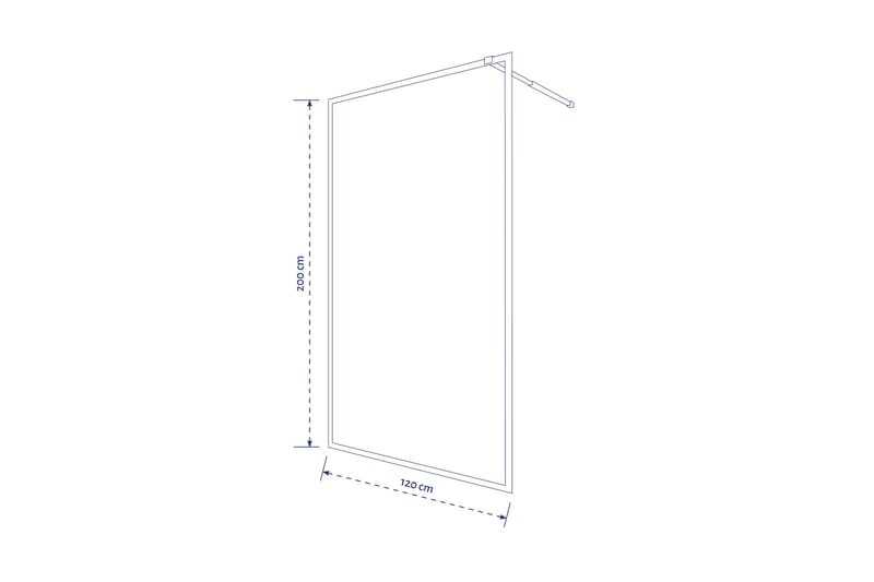 Gullebo Duschvägg 70x200 cm - Vit - Hus & renovering - Kök & bad - Badrum - Duschar - Duschväggar