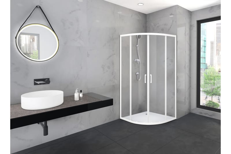 Gullebo Duschvägg 90x200 cm - Vit - Hus & renovering - Kök & bad - Badrum - Duschar