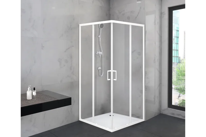 Gullebo Duschvägg 90x200 cm, Vit