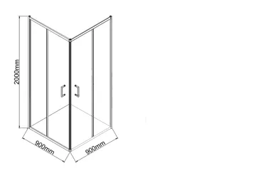 Gullebo Duschvägg 90x200 cm - Vit - Hus & renovering - Kök & bad - Badrum - Duschar - Duschväggar