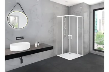 Gullebo Duschvägg 90x200 cm - Vit - Hus & renovering - Kök & bad - Badrum - Duschar - Duschväggar