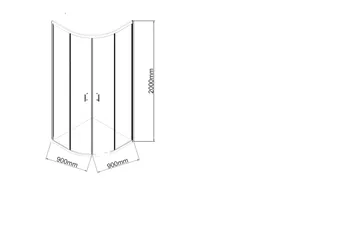 Gullebo Duschvägg 90x200 cm - Vit - Hus & renovering - Kök & bad - Badrum - Duschar - Duschväggar