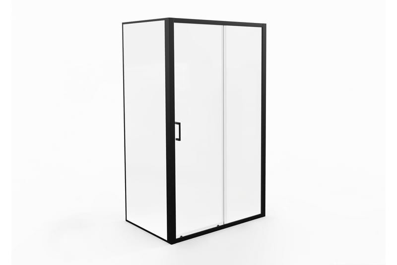 Gullebo Glasvägg 200 cm - Svart - Hus & renovering - Kök & bad - Badrum - Duschar
