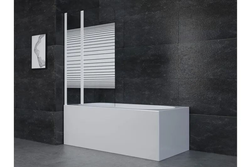 Knutby Duschvägg 100x140 cm, Vit