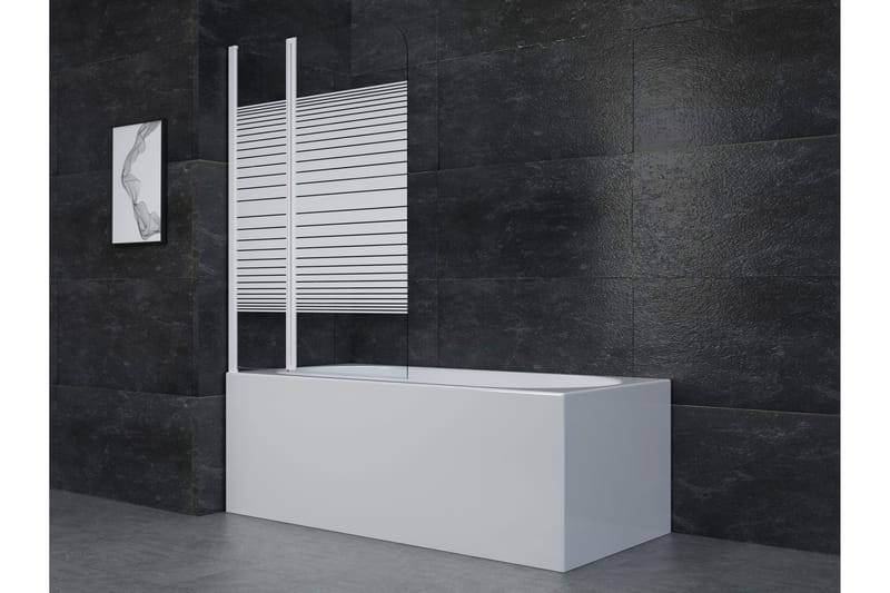 Knutby Duschvägg 100x140 cm, Vit