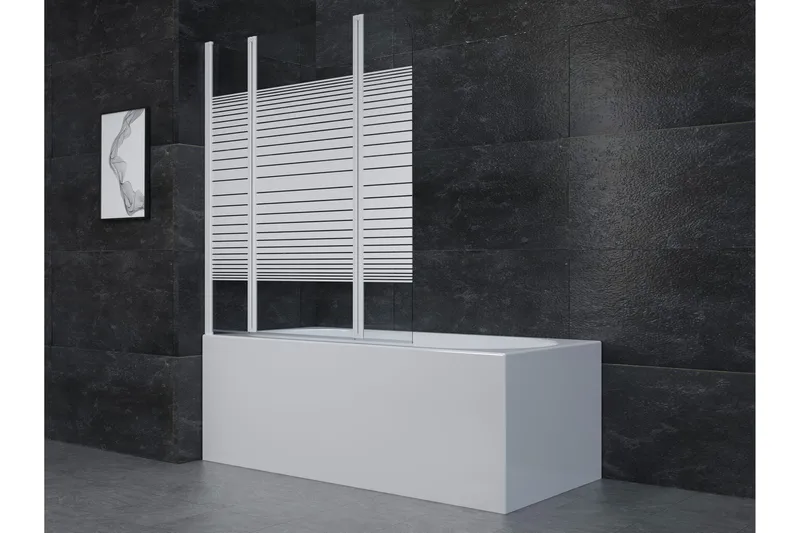 Knutby Duschvägg 125x140 cm, Vit