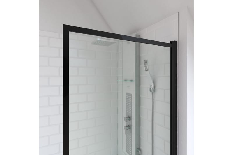Knutby Duschvägg 75x130 cm - Svart - Hus & renovering - Kök & bad - Badrum - Duschar