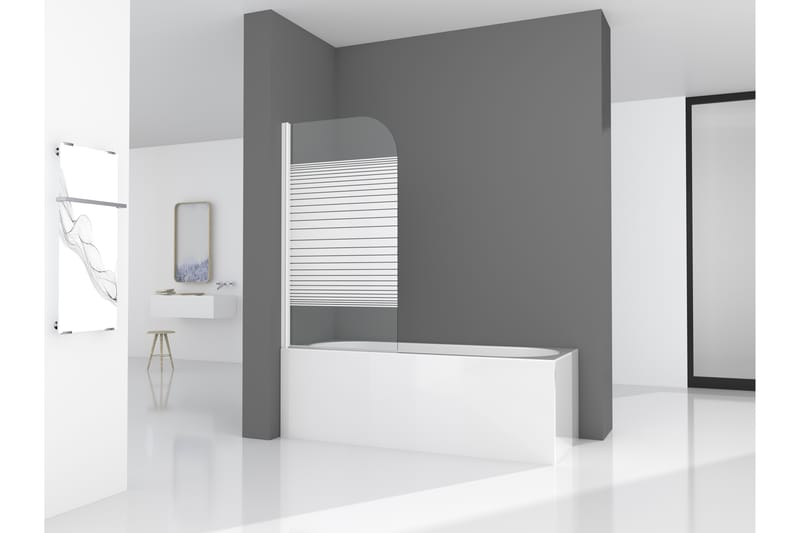 Knutby Duschvägg 75x140 cm - Vit - Hus & renovering - Kök & bad - Badrum - Duschar