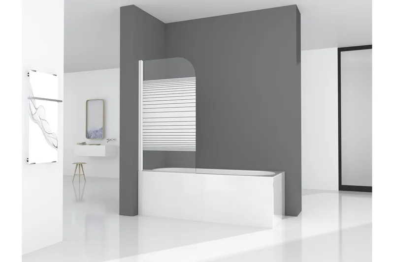 Knutby Duschvägg 75x140 cm, Vit