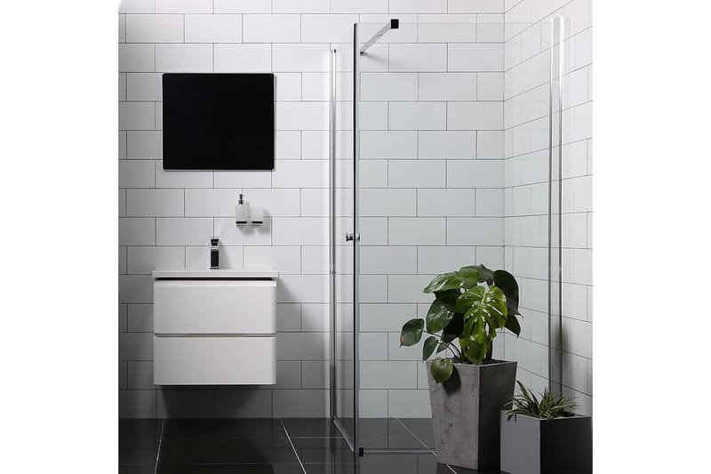 Mångsidig Duschhörn: Rak Vägg | Rak Dörr - Silver - Hus & renovering - Kök & bad - Badrum - Duschar