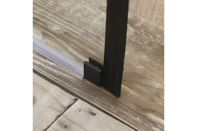 Mångsidig Duschvägg Rak Vägg Svart Klarglas 90x190 cm - Svart|Glas - Hus & renovering - Kök & bad - Badrum - Duschar
