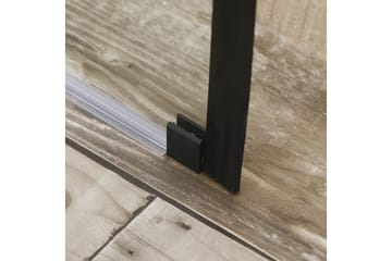 Mångsidig Duschvägg Rak Vägg Svart Klarglas 90x190 cm - Svart|Glas - Hus & renovering - Kök & bad - Badrum - Duschar - Duschväggar
