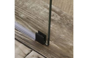 Mångsidig Duschvägg Rak Vägg Svart Klarglas 90x190 cm - Svart|Glas - Hus & renovering - Kök & bad - Badrum - Duschar - Duschväggar