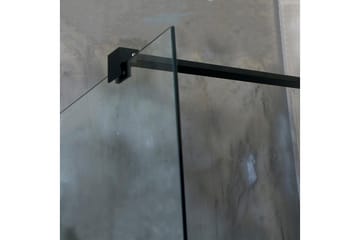 Mångsidig Duschvägg Rak Vägg Svart Klarglas 90x190 cm - Svart|Glas - Hus & renovering - Kök & bad - Badrum - Duschar - Duschväggar