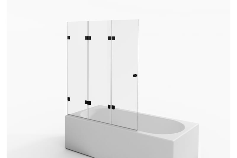 Meselefors Duschvägg 120x140 cm - Svart - Hus & renovering - Kök & bad - Badrum - Duschar