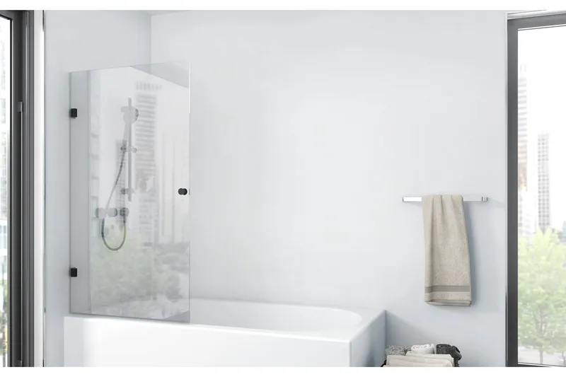 Meselefors Duschvägg 80x140 cm, Svart