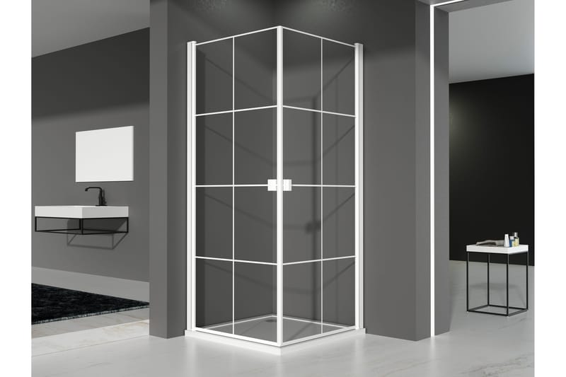 Rosinedal Duschvägg 90x200 cm, Vit