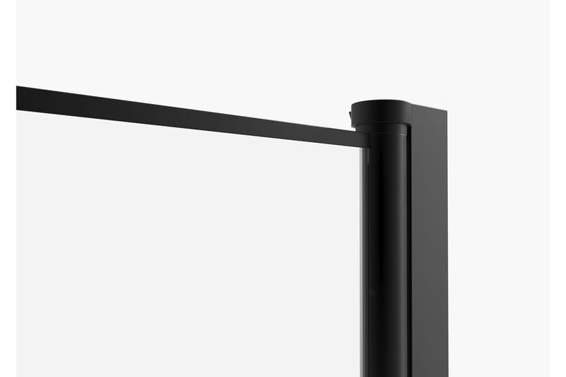 Rosinedal Glasvägg 200 cm - Svart - Hus & renovering - Kök & bad - Badrum - Duschar