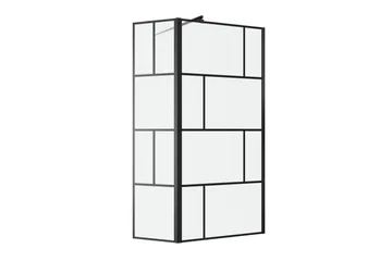 Sörby Duschvägg 130x195 cm - Svart - Hus & renovering - Kök & bad - Badrum - Duschar - Duschväggar